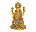 Idol Collections Gold Brass Goddess Lakshmi Murti Statue Idol, 7 Inch