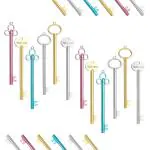 Parteet Multicolor Key Theme Blue Gel Pen (Set Of 12)
