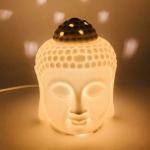 PeepalComm Ceramic Electric Buddha Aroma Diffuser Night Lamp Light with Lemongrass oil Diffuser Set, Aroma Oil (10 ml)