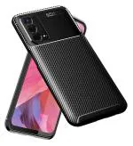 Golden Sands for Oppo A74 5G Back Phone Cover Drop Tested Shock Proof Slim Armor Aramid Carbon Fibre Rugged TPU Case for Oppo A74 5G, Black