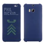 Heartly Htc Plastic Dark Blue Back Case Cover