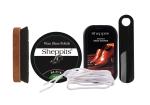 Sheppits Premium Shoe Shiner (Neutral), Shoe Polish (Black), Shoe Horn (Black), Shoe Brush, & Sneakers Sports Shoes Laces (White) Combo | Shoe Care Kit