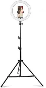 Webilla 10 Inch Ring Light With Tripod Stand and Phone Holder, Dimmable Led Selfie Light