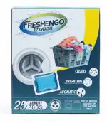 FRESHENGO Laundry Detergent Pods for Washing Machine 4 in 1 Benefits Tackle Odors Fights Daily Stains Softens and Brightens the Cloth