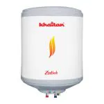 Khaitan Zodiak Oval Shape Square Storage Water Heater|5 Star Rated Geyser|Fitted with Incoloy heating element for longer life| Glasslined Tank| Wall Mounting| 7-Yr Warranty | White (Zodiak_10L)