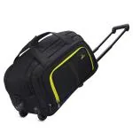 The Clownfish Black Polyester Ricardo 48 Liters Travel Duffle Trolley Bag Duffel Bag With Wheels