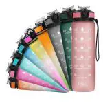 Amphil 1 Litre Sipper Bottle For Adults Kids Boys Girls Water Bottle 1 Litre Motivational Water Bottle Sipper With Straw & Time For Gym Office Home Water bottle for kids