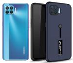 CarryWrap Back Cover for Oppo F17 Pro (Blue, Cases with Holder, Pack of: 1)