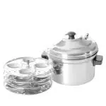 Stainless Steel Idli Maker & Cooker, Idly Maker with 4 Plates, 16 Idli in one time