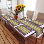 ORRIC River Grass Handcrafted Heat Resistant Dining Table Mats (Purple, 6 PLACEMATS + 1 Runner (12x72 Inches))