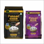 Pansari Basmati Rice | Natural - Perfectly Aged | Amazing taste, flavour, & aroma | Best for Pulav | 6 kg fluffy rice for pulav