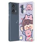 Fashionury Designer Soft Back Cover Case Compatible for Motorola Edge 50 Fusion -D2103