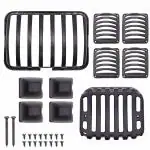 A4s Automotive and Accessories Plastic Combo of Splendor Bike Plastic Grill Set and Handle Light Pack of 2