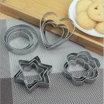 Inditradition 12 Pieces Cookie Cutter Set | 4 Different Shapes, 3 Sizes, Stainless Steel