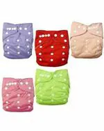 BEAUTIQ BABY COLLECTIONS CHARMING STARS Reusable Baby Cloth Diaper - S (Pack of 5)
