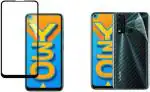Ragro Black Front And Back Tempered Glass For Vivo Y30 (Combo Of 2)