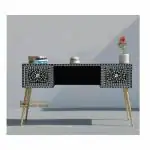 Bone inlay Antique Furniture Handmade Bone inlay work desk for office home (132x50x76)cm