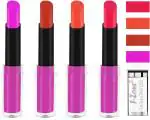 OUR BEAUTY Multicolor  Rich Colour Payoff Long Stay Soft Matte Lipstick , 14 G (Set Of 4)