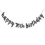 Festiko Happy 70th Birthday, 70th Birthday Party Hang Bunting Sign Decorations Photo Props, Party Favors, Supplies, Gifts, Themes And Ideas