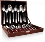 Steel Edge Stainless Steel Cutlery Spoons Forks Set With Gift Box (Set Of 18)