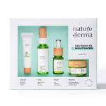 Nature Derma Daily Routine Starter Kit For Acne-Prone Skin - Clear, Strengthened Skin with Natural Biome-BoostTM Solution