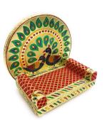 NAVRANG Gold Wood Krishna Sinhasan