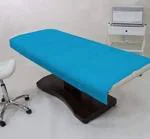 KUDIZE Laminated Water Proof Combo of Bed Sheet (31 x 72 Inch) (78.74 x 182.88 CM) Pillow Cover (21 x 26 Inch) (53.34 x 66.04 CM) for Hospital, Hotel, Spa and Travelling (Pack of 05, Blue)