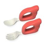 Bembika Plastic Red Baby Training Spoon Wing Shape Spoon