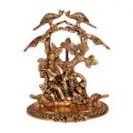 CraftVatika Gold Metal Radha Krishna Statue 22.4 x 14.9 cm