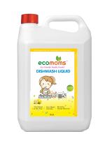 Ecomoms| Non Toxic| Eco friendly| Biodegradable| Dishwash liquid Cleaning Gel - 5 Litre
