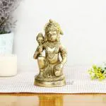 CraftVatika Gold Brass Hanuman Statue 13.21 x 6.6 cm