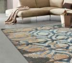 TRR QAALEEN Grey Beige Wool Viscose Silk Carpet (163 cm, X 233 cm, Rectangle)