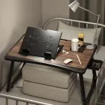 StarAndDaisy 'Bed Buddy' Laptop Desk,Portable Foldable Laptop Bed Tray Table with Drawer Walnut Brown
