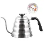 Hasthip White Stainless Steel Pour Over Coffee Kettle Gooseneck For Tea With Thermometer