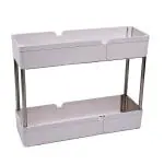 DeoDap UNDER SINK ORGANIZERS, PRACTICAL, DURABLE, EASY TO CLEAN, UNDER SINK SHELF FOR KITCHENS