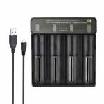 amiciSmart 18650 Rechargeable Battery Charger with LED Indicator and Adjustable Charging Speed Up to 2A, Quick Charger for AA, AAA Rechargeable Battery