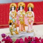 Chaque Decor Marble Dust Ram Darbar Statue for Pooja Room Idol | Shree Ram Darbar for Home Decor, Ram Darbar for Gift, Best Gift for Idol | 11 Inchs, Multicolour