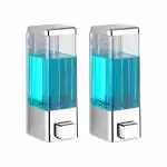 Citrine Wall Mounted Hand Wash Dispensers for Bathroom Kitchen 350 Ml Liquid Pack of 2 Conditioner, Foam, Gel, Liquid, Lotion, Shampoo, Soap, Shampoo Dispenser 350 Ml