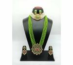 Gyaan Jewels Handmade Gold Plated Brass Earring and Necklace Set Maroon (Women, Girls, Baby Girls) (Pack of 1) Free Size