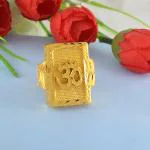 Memoir Brass Gold Big Size Om ring for men