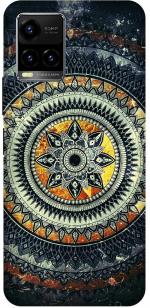 Zepboom Vivo Y21A, V2149, Vivo Y21E Multicolor Plastic Mandala Printed Dual Protection Back Cover