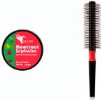 Bingeable Beetroot Natural Lip Balm And Simple Hair Brush Black - 20 Gm (Set Of 2)