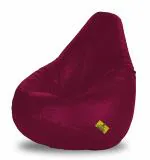 Dolphin Bean Bags DOL-XXL-MRN1 Maroon Artificial Leather Premium Cover Without Beans - XXL