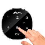 Ozone Black ABS Plastic and Zinc Alloy Smart Furniture Lock with PIN Code Access Manual Locking System