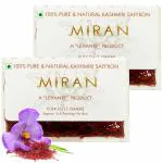 MIRAN Mongra Kesar Saffron Original 1gm | Kashmiri Kesar/Kumkum/Zaffran/Kumkuma Puvvu for Pregnancy, Cooking, Beauty, Health, Tilak, Biryani | Pure Natural Dry Saffron From Pampore, Kashmir Farms