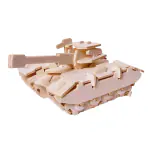 RAZUS DIY 3D Puzzle Game for Kids - Wooden Battle Tank Construction Building Block Toy for Children 5+ Years Old