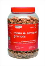 Express Foods Raisin & Almond Granola Breakfast Cereal 1Kg Jar