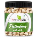 NATURITION Premium Roasted & Salted Jumbo Size Pistachios Nut 250g Pack | Pista Dry Fruit | Super Crunchy & Delicious Healthy Nuts | Gluten Free & Low-Calorie