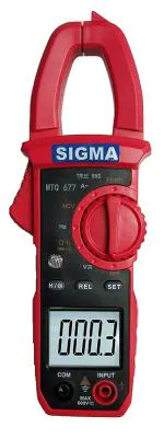 Sigma SIGMA MTQ677 TRMS Red And Black Digital Ac Clamp Meter Sigma 400 Amp AC