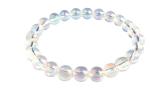 Feel Touch Mart Angel Aura Bracelet 8mm Round Shape 1pc Angel Aura Crystal Bracelet With Igl Lab Certified Brilliant Shining A1 Elastic Adjustable Angel Aura Kada For Men & Women